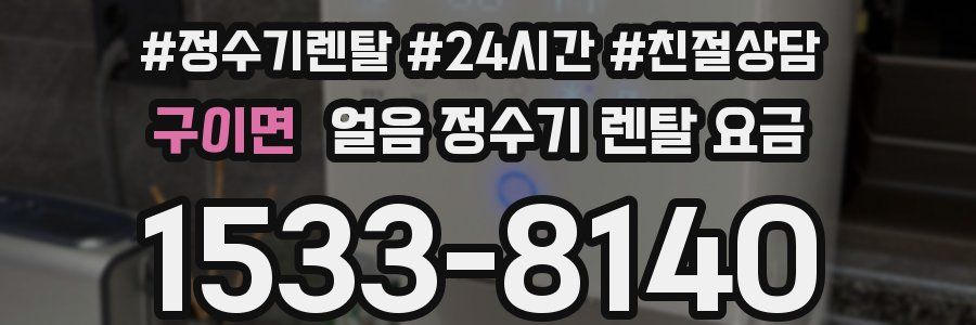 구이면 얼음 정수기 렌탈 요금