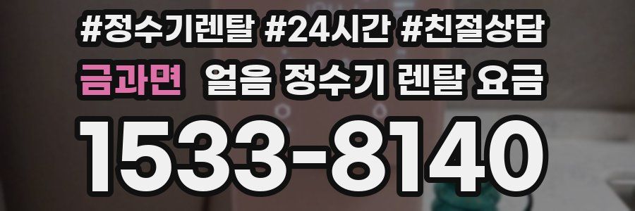 금과면 얼음 정수기 렌탈 요금