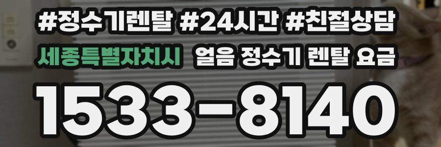 세종특별자치시 얼음 정수기 렌탈 요금