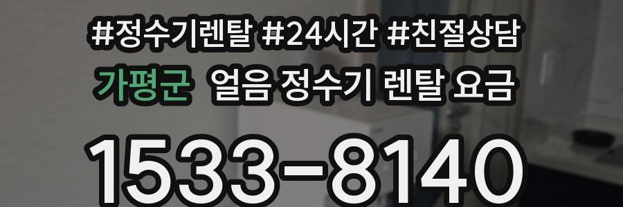 가평군 얼음 정수기 렌탈 요금