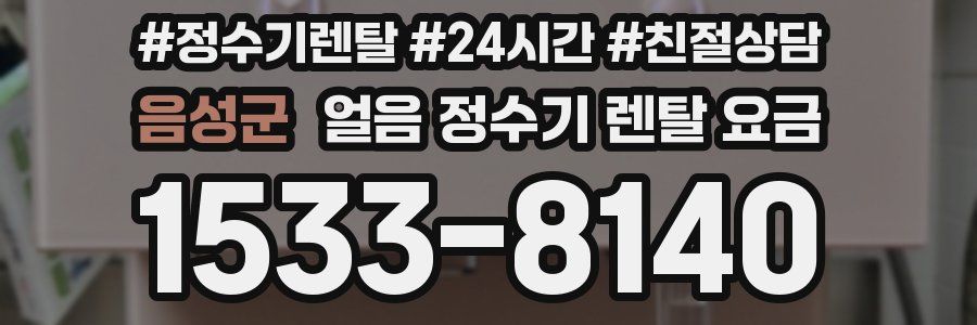 음성군 얼음 정수기 렌탈 요금