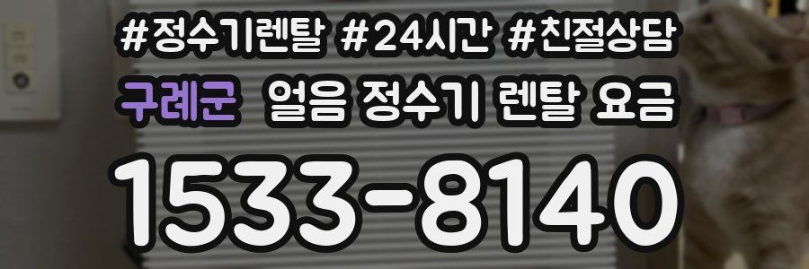 구례군 얼음 정수기 렌탈 요금