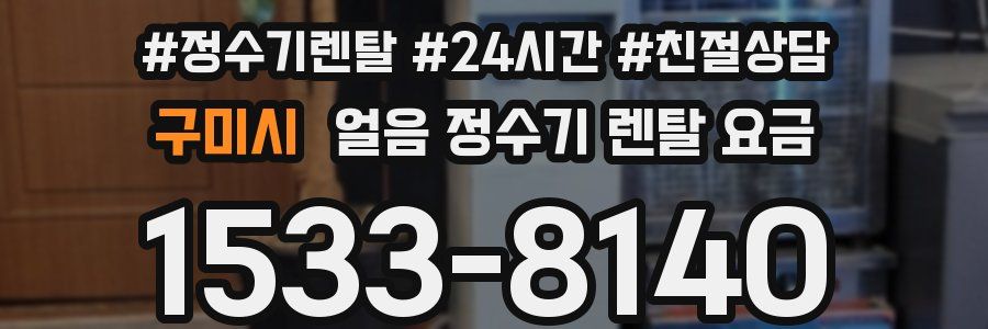 구미시 얼음 정수기 렌탈 요금