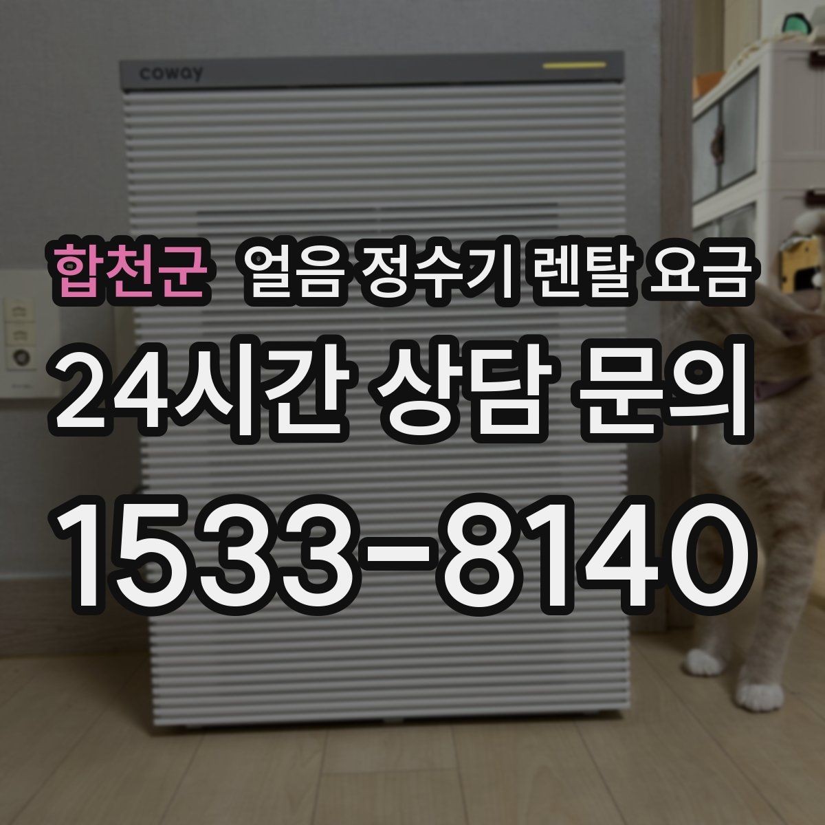 합천군 얼음 정수기 렌탈 요금 싱크대형과 스탠드형 비교
