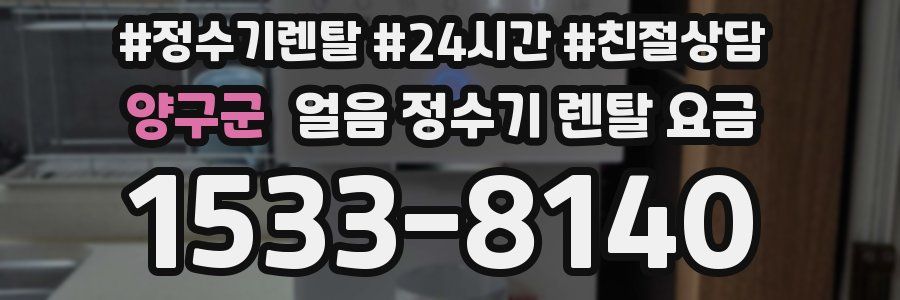 양구군 얼음 정수기 렌탈 요금