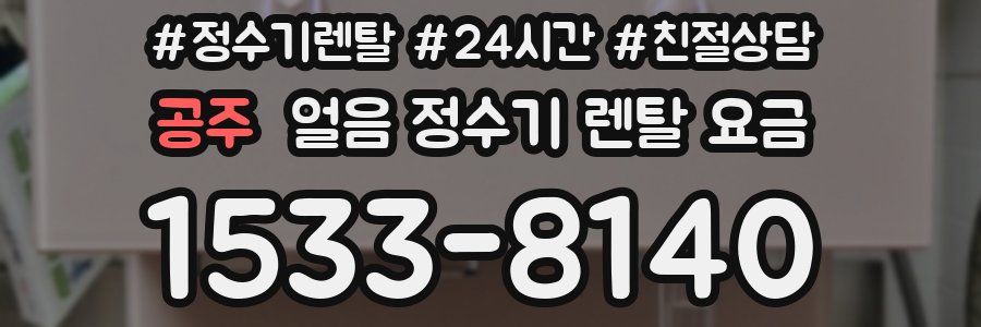 공주 얼음 정수기 렌탈 요금