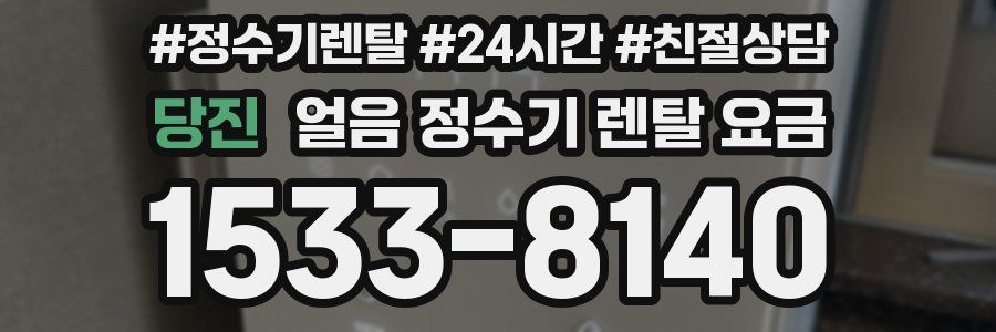 당진 얼음 정수기 렌탈 요금