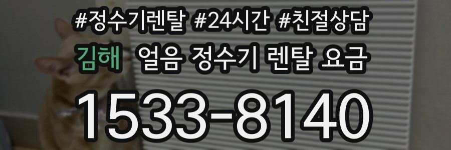김해 얼음 정수기 렌탈 요금