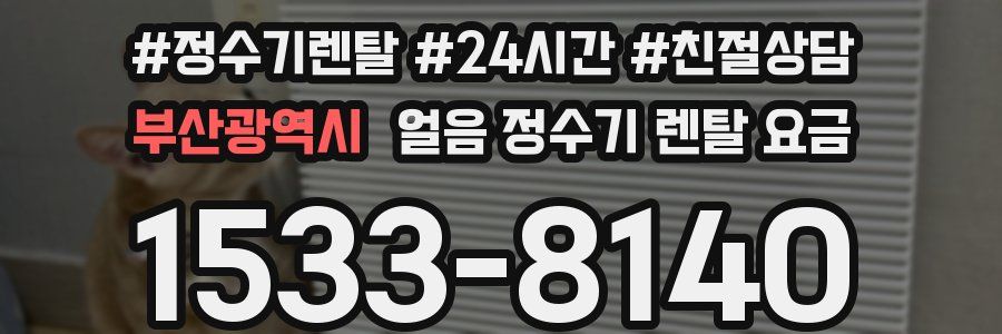 부산광역시 얼음 정수기 렌탈 요금