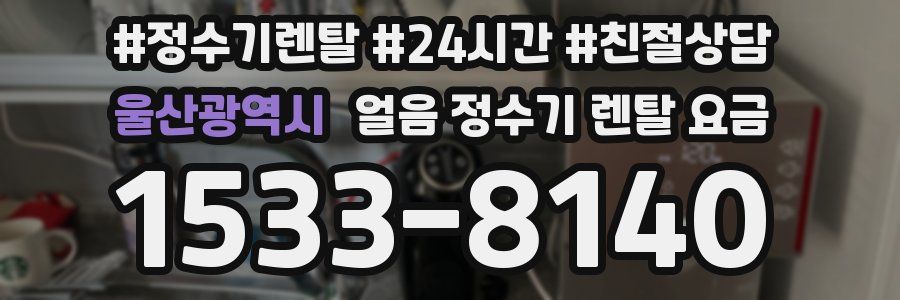 울산광역시 얼음 정수기 렌탈 요금