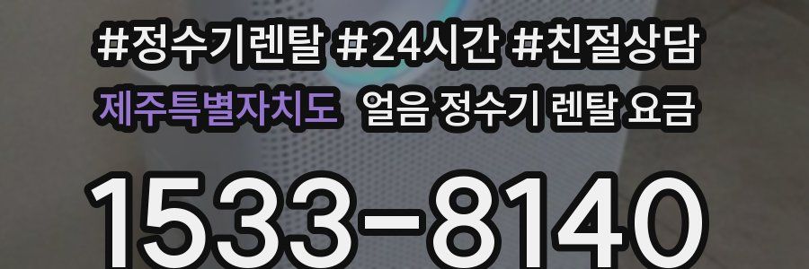 제주특별자치도 얼음 정수기 렌탈 요금