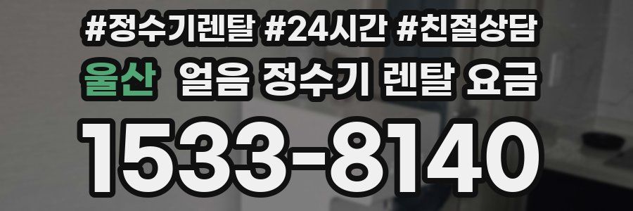 울산 얼음 정수기 렌탈 요금