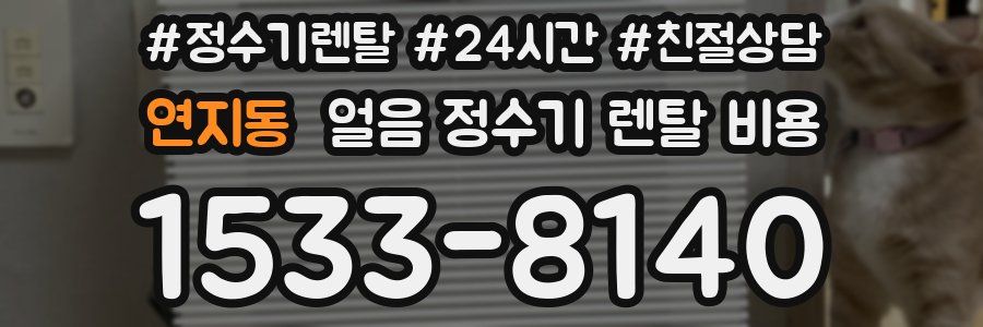 연지동 얼음 정수기 렌탈 비용