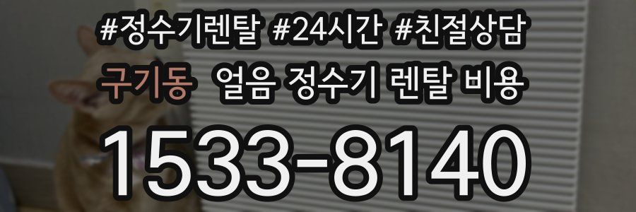 구기동 얼음 정수기 렌탈 비용