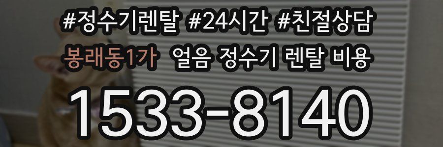 봉래동1가 얼음 정수기 렌탈 비용