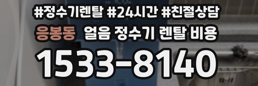 응봉동 얼음 정수기 렌탈 비용
