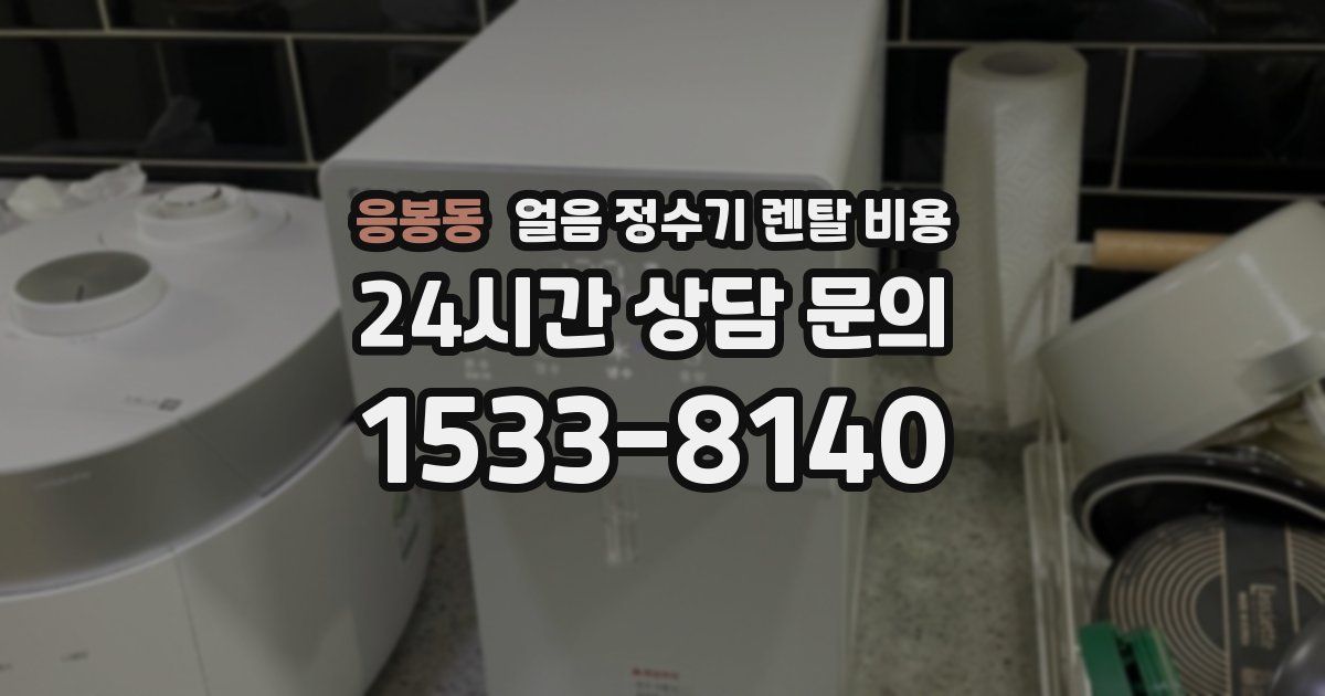 응봉동 얼음 정수기 렌탈 비용