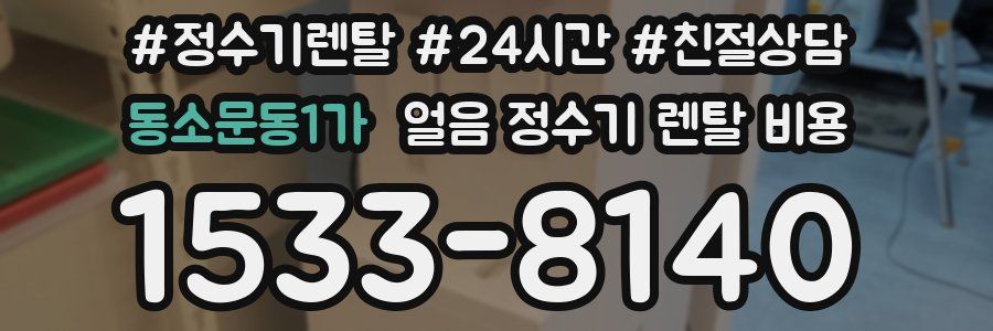 동소문동1가 얼음 정수기 렌탈 비용