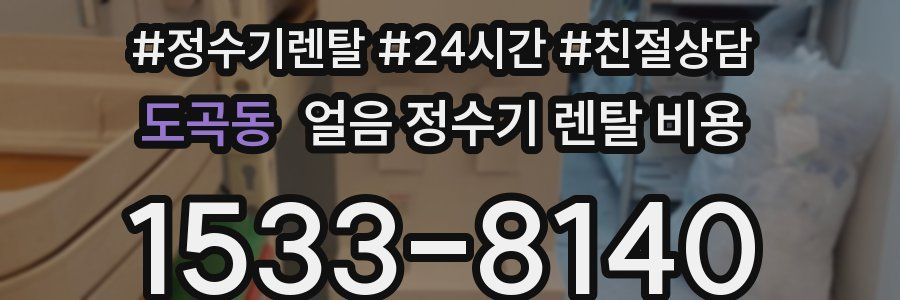 도곡동 얼음 정수기 렌탈 비용