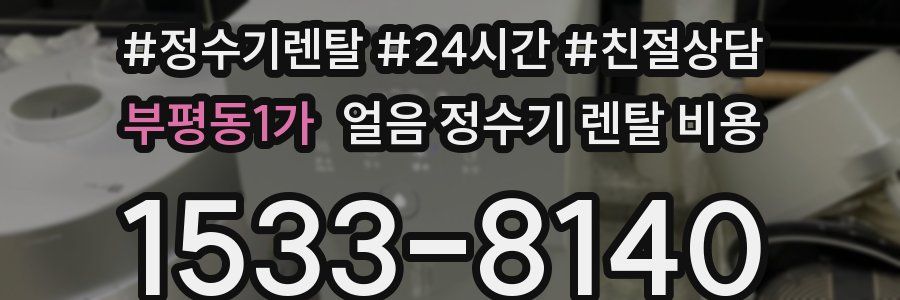 부평동1가 얼음 정수기 렌탈 비용