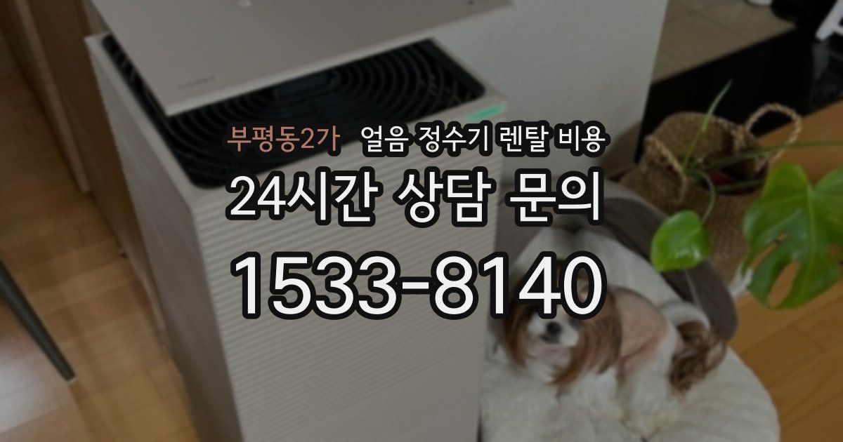 부평동2가 얼음 정수기 렌탈 비용