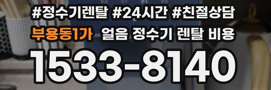 부용동1가 얼음 정수기 렌탈 비용