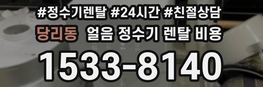 당리동 얼음 정수기 렌탈 비용