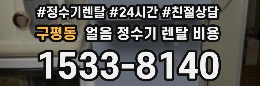 구평동 얼음 정수기 렌탈 비용