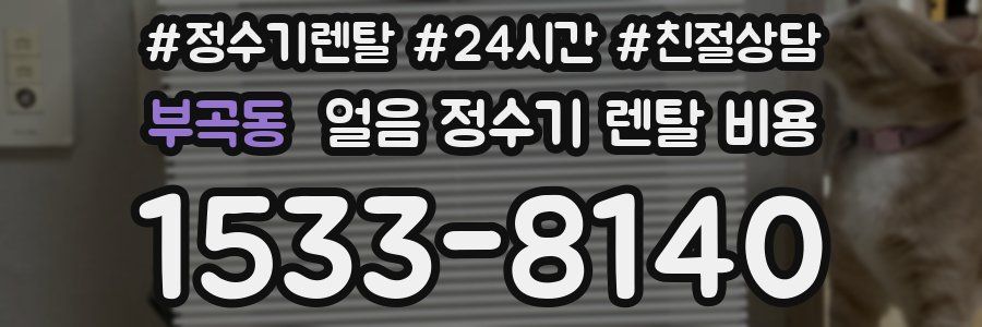 부곡동 얼음 정수기 렌탈 비용