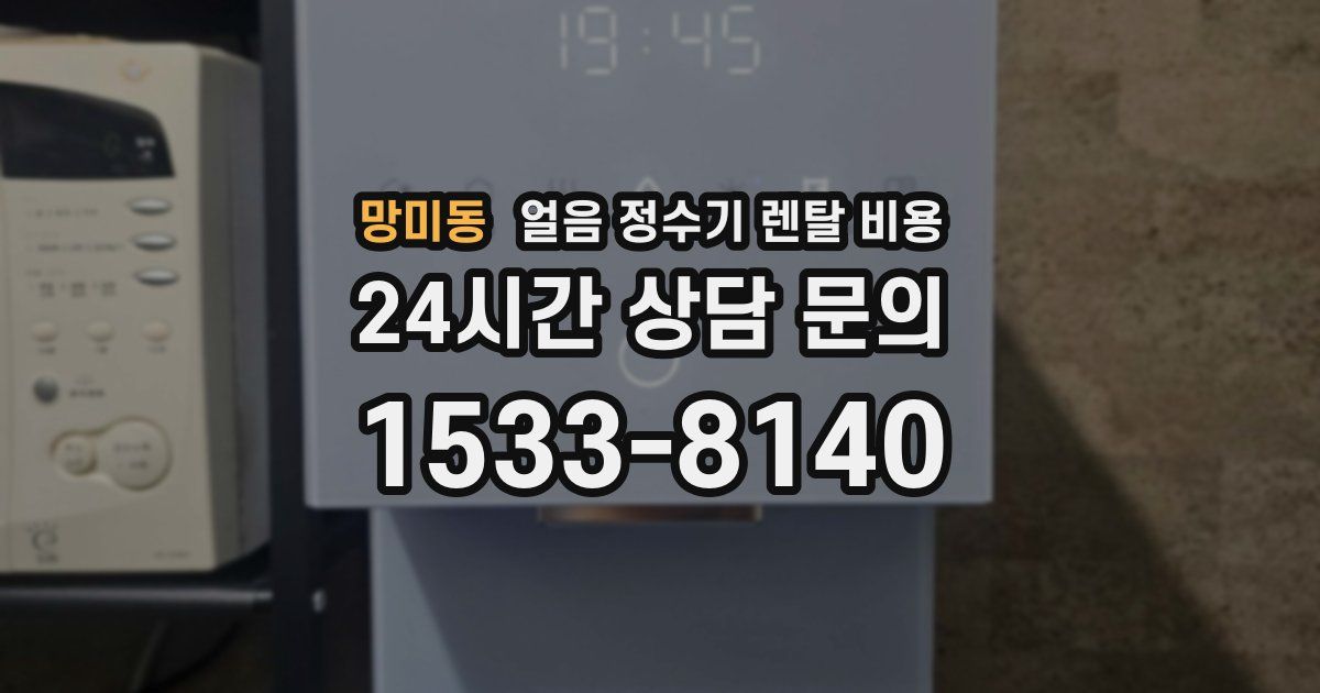 망미동 얼음 정수기 렌탈 비용