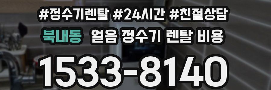 북내동 얼음 정수기 렌탈 비용