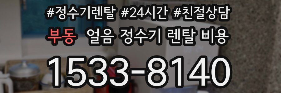 부동 얼음 정수기 렌탈 비용