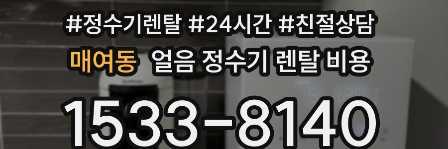 매여동 얼음 정수기 렌탈 비용