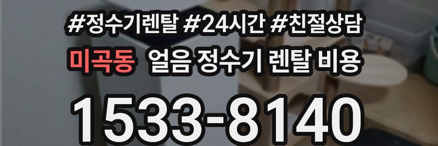 미곡동 얼음 정수기 렌탈 비용