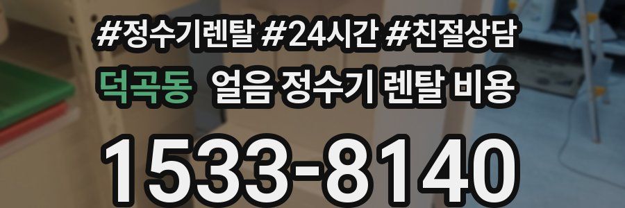 덕곡동 얼음 정수기 렌탈 비용