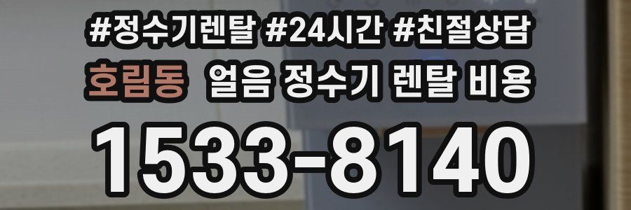 호림동 얼음 정수기 렌탈 비용