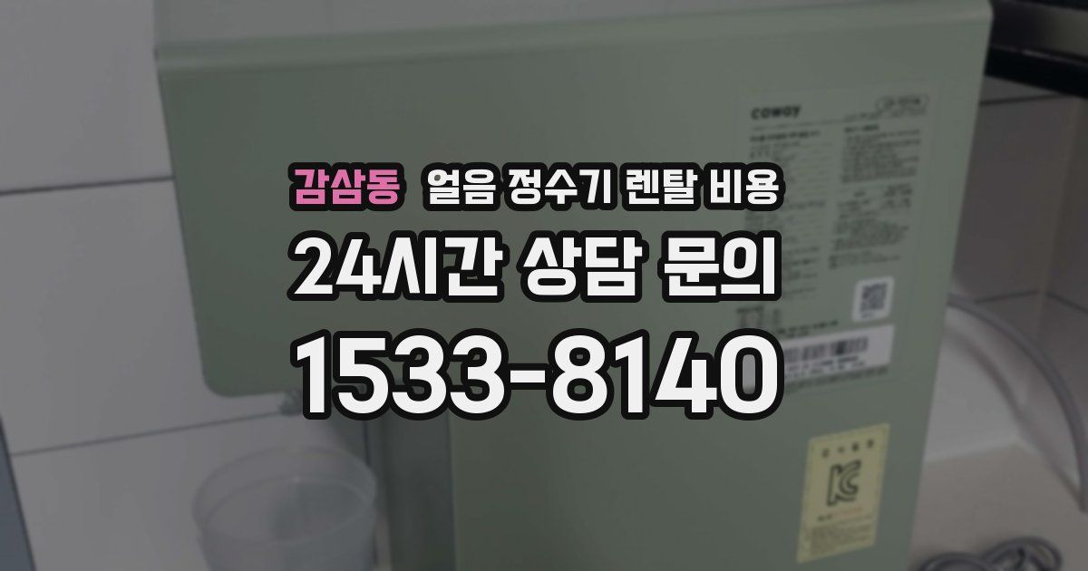 감삼동 얼음 정수기 렌탈 비용