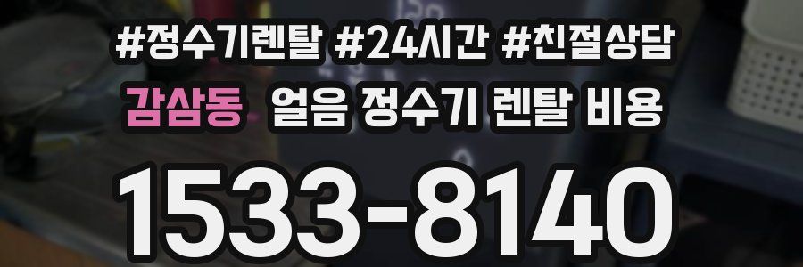 감삼동 얼음 정수기 렌탈 비용