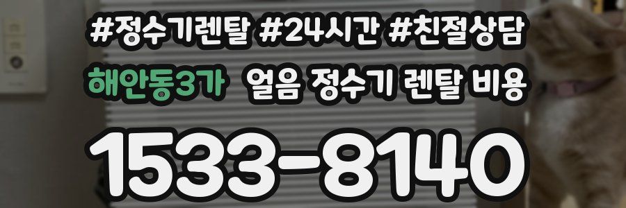 해안동3가 얼음 정수기 렌탈 비용