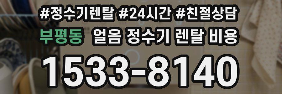 부평동 얼음 정수기 렌탈 비용