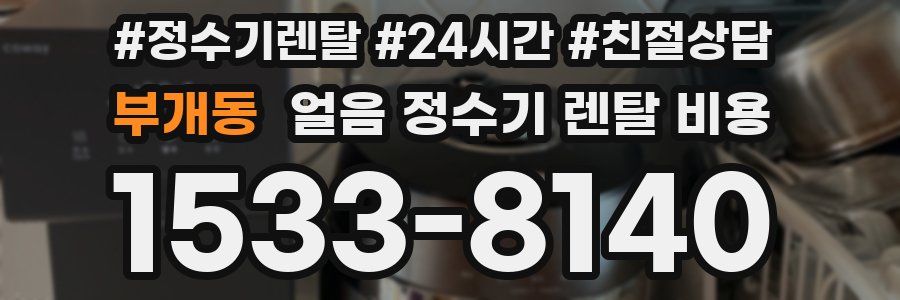 부개동 얼음 정수기 렌탈 비용