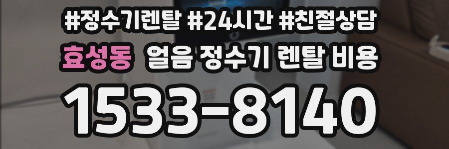 효성동 얼음 정수기 렌탈 비용