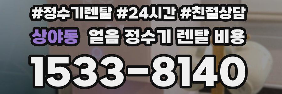 상야동 얼음 정수기 렌탈 비용