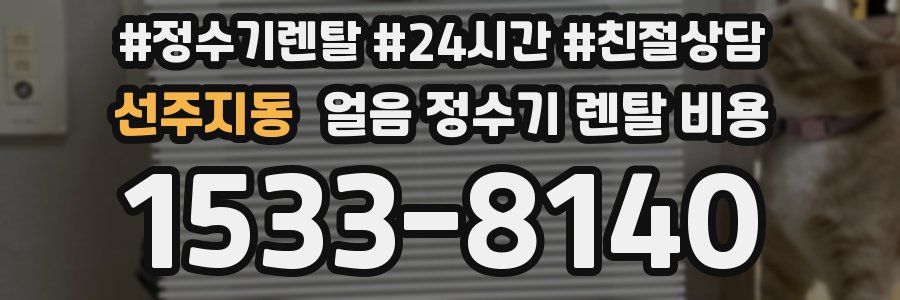 선주지동 얼음 정수기 렌탈 비용
