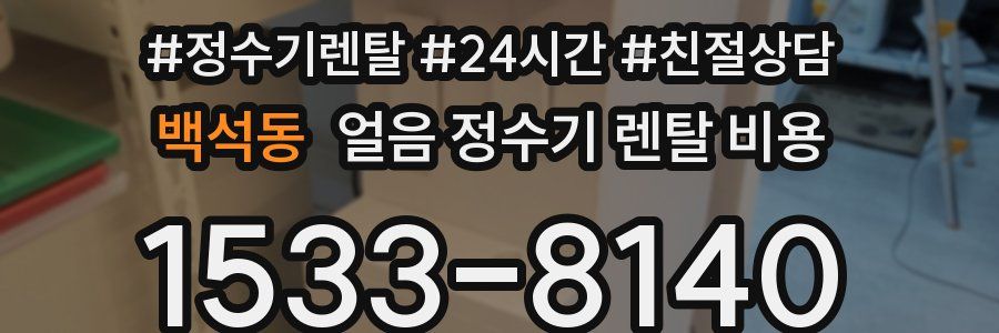 백석동 얼음 정수기 렌탈 비용