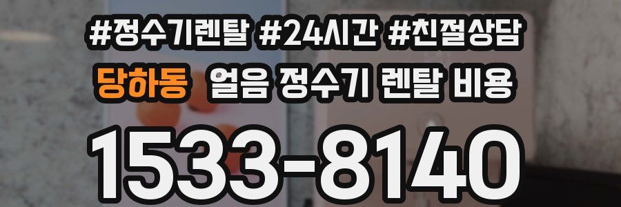 당하동 얼음 정수기 렌탈 비용