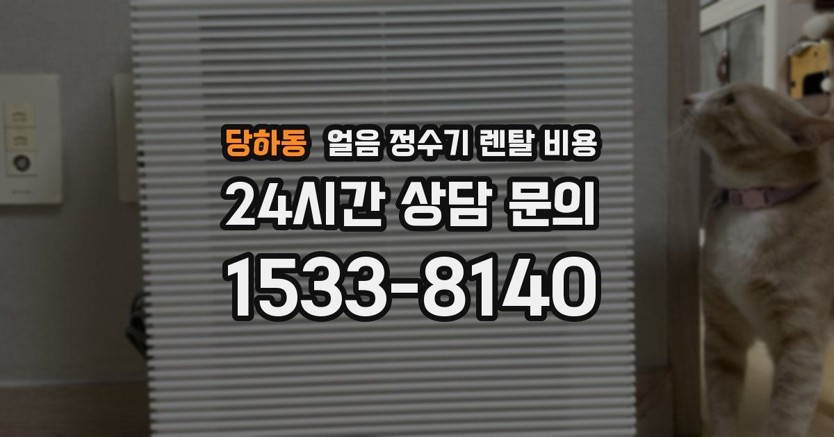 당하동 얼음 정수기 렌탈 비용