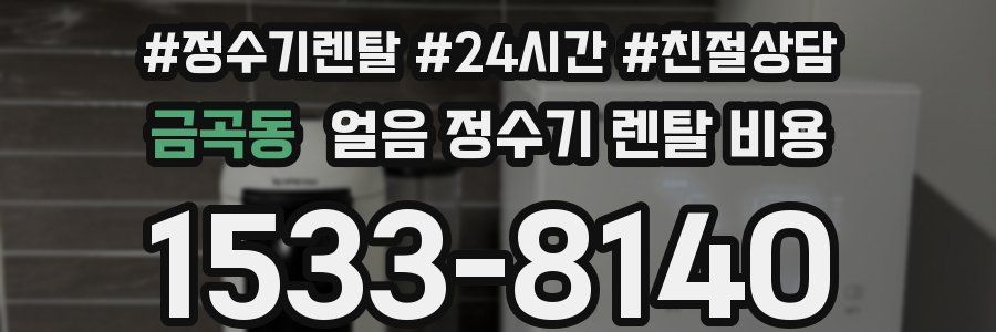 금곡동 얼음 정수기 렌탈 비용