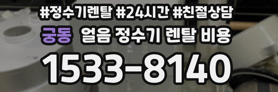 궁동 얼음 정수기 렌탈 비용