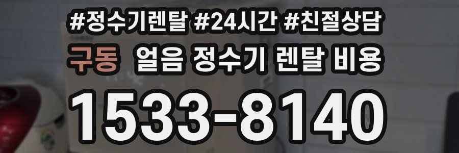 구동 얼음 정수기 렌탈 비용